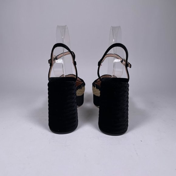FENDI Ivory Raffia Black Velvet 'Promenades' - Picture 6 of 11